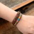 Jasper & Crystal Boho Leather Wrap Bracelet