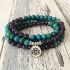 Amethyst & Chrysocolla 108 Mala Prayer Bead Bracelet
