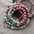 Amazonite & Rhodonite 108 Mala Prayer Bead Bracelet