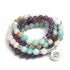 108 Bead Mala Bracelet – Amazonite, Rose Quartz & Amethyst