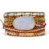 Chrysanthemum Stone Wrap Bracelet – Jasper, Turquoise & Onyx