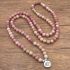 108 Rhodonite Mala Bracelet – Stone of Forgiveness & Emotional Healing