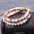 Natural Shell Beads Leather Two Layer Bracelet – Handmade Boho Adjustable Jewelry