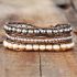 Handmade Two-tone Freshwater Pearl Wrap Bracelet – Gray & Pink Pearls on Leather