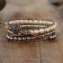 Handmade Two-tone Freshwater Pearl Wrap Bracelet – Gray & Pink Pearls on Leather