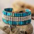 Handmade Blue Jasper & Tibetan Bead Wrap Bracelet – Vegan Friendly Adjustable Jewelry