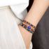 Primary Choice: Natural Lapis Lazuli & Imperial Jasper 3-Wrap Bracelet - Handmade Leather Jewelry