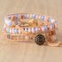 Primary Choice: Handmade Pastel Crystal & Pink Opal 3-Wrap Bracelet - Bohemian Woven Jewelry