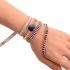 Primary Choice: Natural Amethyst 5-Wrap Bracelet - Handmade Layered Leather Cuff with Imperial Jasper