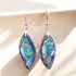 Jasper Leaf Dangle Earrings