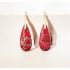 Red Imperial Jasper Teardrop Earrings