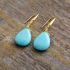 Exquisite Teardrop Turquoise Earrings
