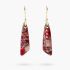 Antique Red Regalite Hook Earrings