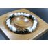 8mm beads-Howlite and Black Obsidian Bracelet - Stretch Bracelet - Gemstone Bracelet - Healing Bracelet