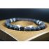 Black Lava, Cube Lava Bracelet - Man Jewelry - Stretch Bracelet - Man Bead Bracelet - Heal Bracelet - Lava Rock Bracelet - 8mm beads