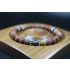 Matte Picasso with Wood Bracelet - Men Bracelet - Men Jewelry - Stretch Bracelet - Men Bead Bracelet - Heal Bracelet 8mm beads