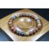 Matte Picasso with Wood Bracelet - Men Bracelet - Men Jewelry - Stretch Bracelet - Men Bead Bracelet - Heal Bracelet 8mm beads
