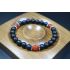 Anxiety Relief Bracelet - Matte Black Onyx with Orange dragon agate Bracelet - Lucky Bracelet - Popular Gift - 8mm beads