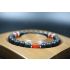 Anxiety Relief Bracelet - Matte Black Onyx with Orange dragon agate Bracelet - Lucky Bracelet - Popular Gift - 8mm beads