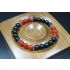 Anxiety Relief Bracelet - Matte Black Onyx with Orange dragon agate Bracelet - Lucky Bracelet - 8mm beads- Popular Gift 