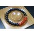 8mm beads-Anxiety Relief Bracelet - Matte Black Onyx with Orange dragon agate Bracelet - Lucky Bracelet - Popular Gift