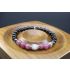 Lepidolite, Moonstone, Hematite & Black Tourmaline Bracelet (6mm Beads)/Sleep, Nightmares, Depression, Protection, Positive Energy, Calming