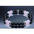 Black Tourmaline & Rose Quartz Bracelet (6mm Beads)