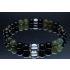 Elastic/Stretch Bracelet with Natural 6mm Black Tourmaline, Black Onyx, Obsidian, Smoky Quartz, Labradorite & Clear Quartz with or without Metal Spacers