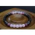Black Tourmaline, Hematite, Rose Quartz & Lepidolite Bracelet (6mm Beads)/Depression, Anxiety, Protection, Empath
