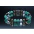 Amazonite, Smoky Quartz & Clear Quartz Bracelet (6mm Beads)/Anxiety, Depression, Empath Protection, Positive Energy, Inner Peace