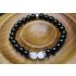 Black Tourmaline & Moonstone Bracelet (6mm Beads)/Protection, Positive Energy, New Beginnings, Calming