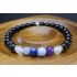 Spiritual Protection Communication Bracelet with Black Tourmaline, Jet, Kyanite, Selenite, Angelite, Celestite & Amethyst (6mm Beads)