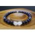 Blue Goldstone & Selenite Bracelet (6mm Beads)/Protective Energy, Positivity, Courage, Grounding, Spiritual